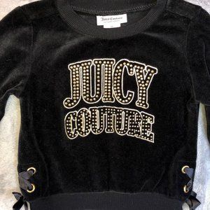 NWOT Girls 3T Juicy Couture Velvet LS Sw
